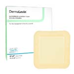 DermaRite DermaLevin Waterproof Foam Dressing with Border 6x6 inch Box of 10 thumbnail