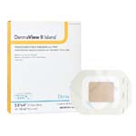 DermaRite DermaView II Island Transparent Film Wound Dressing 3.5x4 inch Box of 25 thumbnail