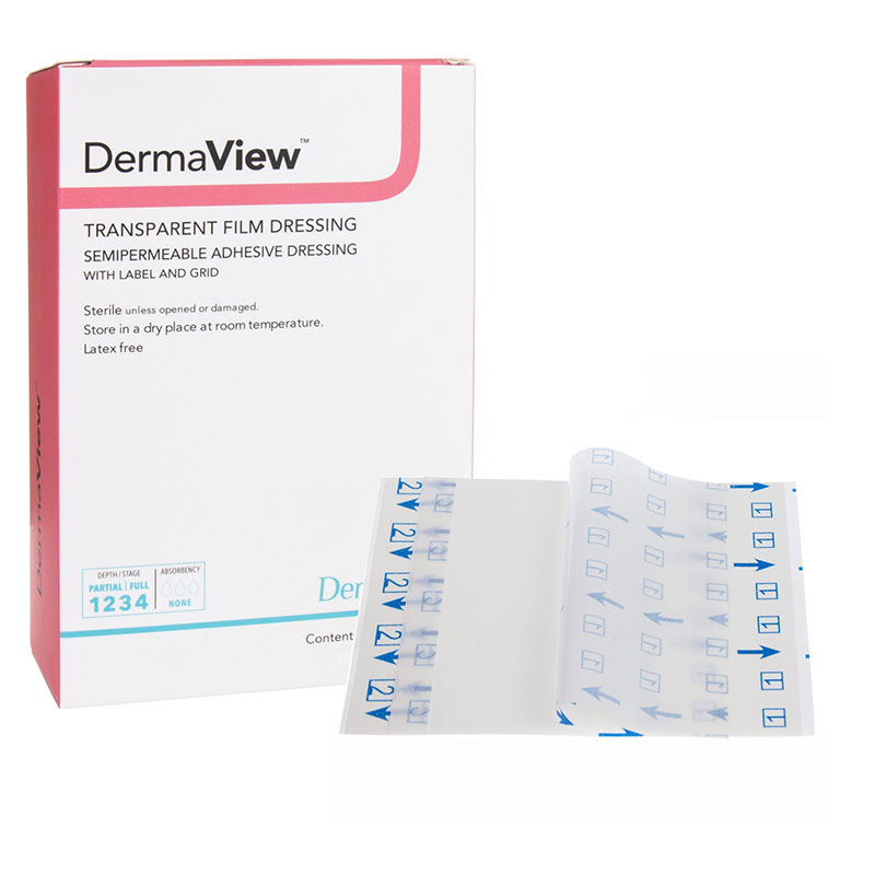 DermaRite DermaView IV Transparent Film Dressing 2.375x2.75 inch Box of 100