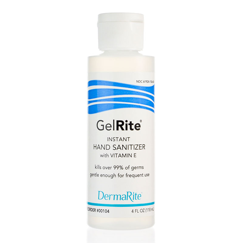 DermaRite GelRite Instant Hand Sanitizer 4 ounce Box of 24
