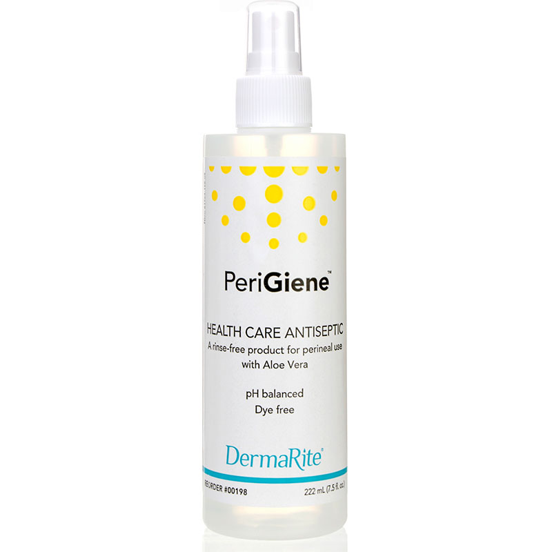 DermaRite Perigiene No-Rinse Perineal Cleanser 8 ounce Bottle