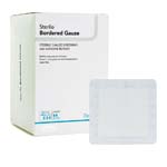 DermaRite Sterile Border Gauze with Adhesive Border 4x8 inch Box of 25 thumbnail