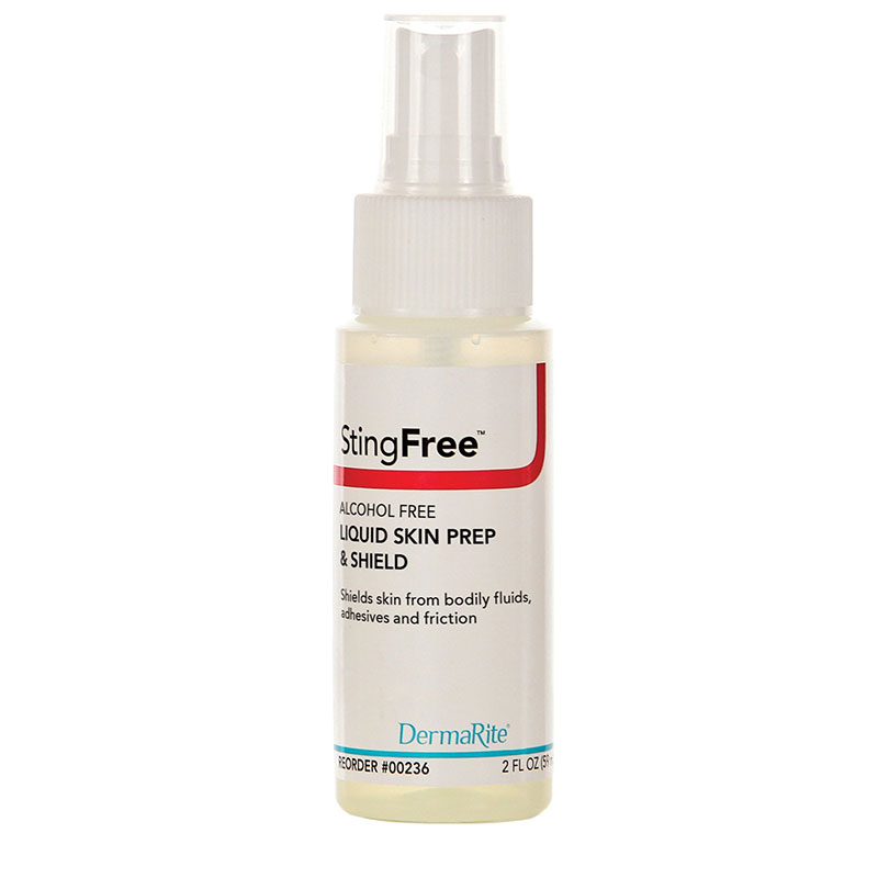 DermaRite Sting Free Skin Prep Protectant 2 ounce Bottle