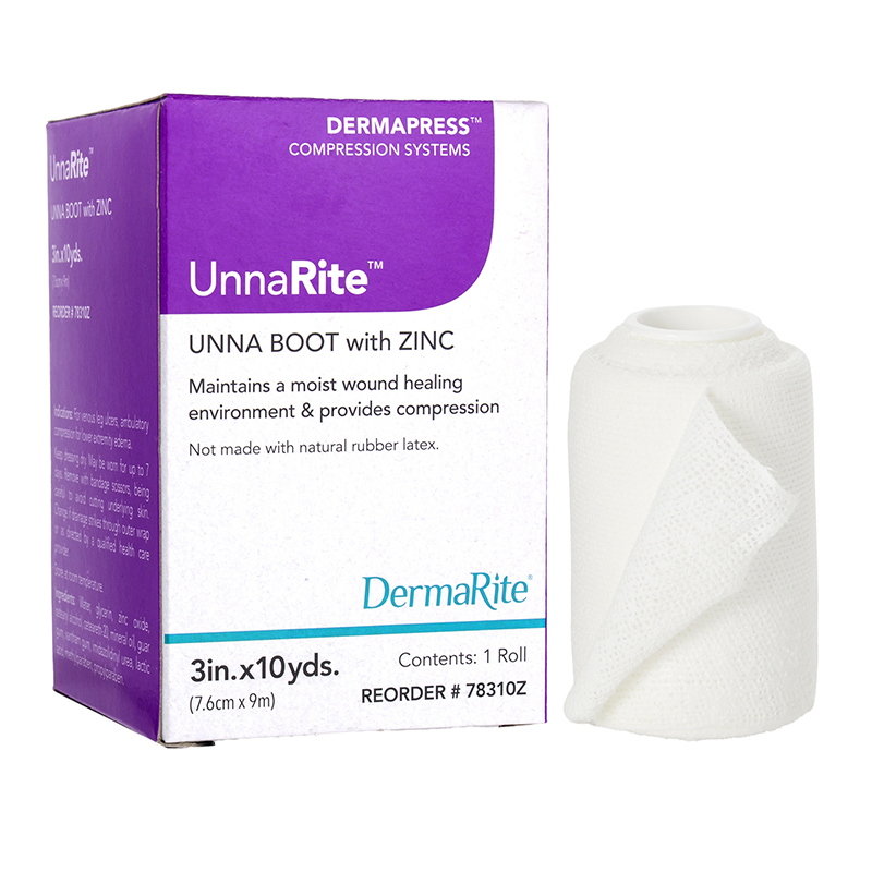DermaRite UnnaRite Unna Boot Roll 3inx10yds