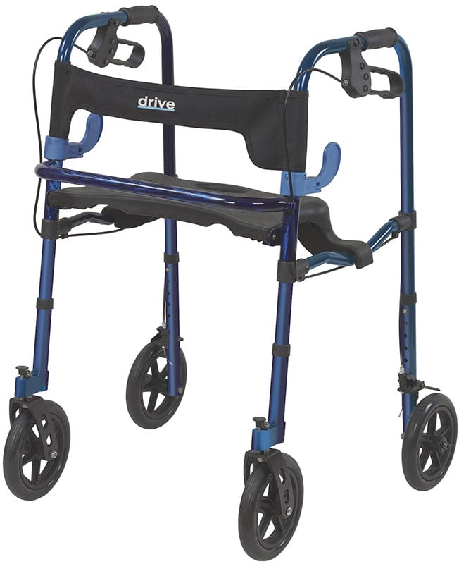 Drive Medical Clever Lite Rollator Walker w/Casters Flame Blue - 10243