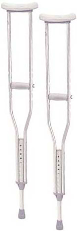 Drive Medical Lightweight Crutches w/Accessories Gray - Pediatric