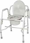 Drive Medical Steel Drop Arm Bedside Commode w/Padded Arms thumbnail