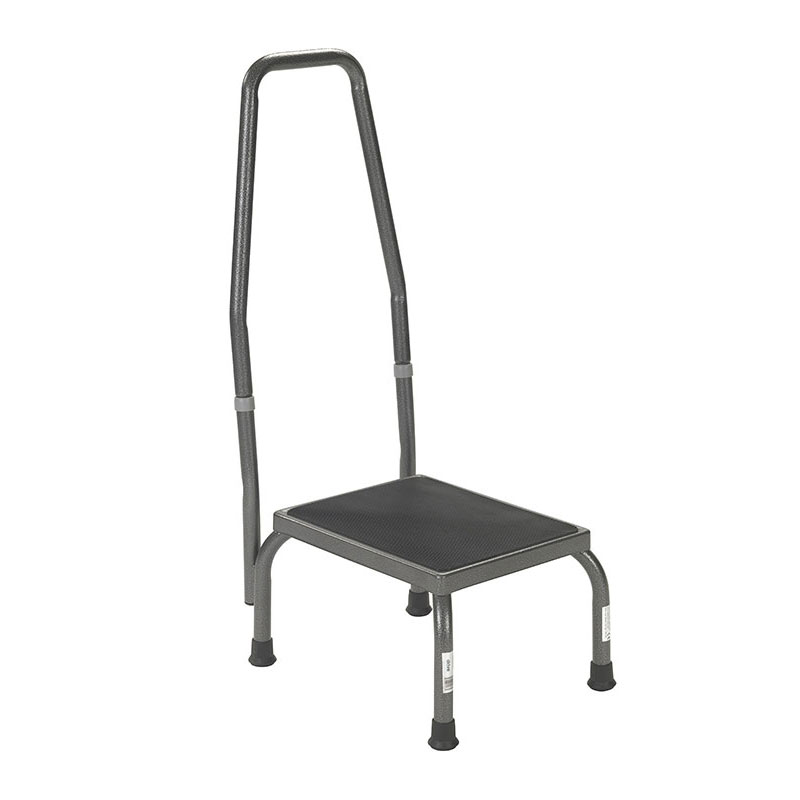 Drive Medical Footstool with Non Skid Rubber Platform and Handrail