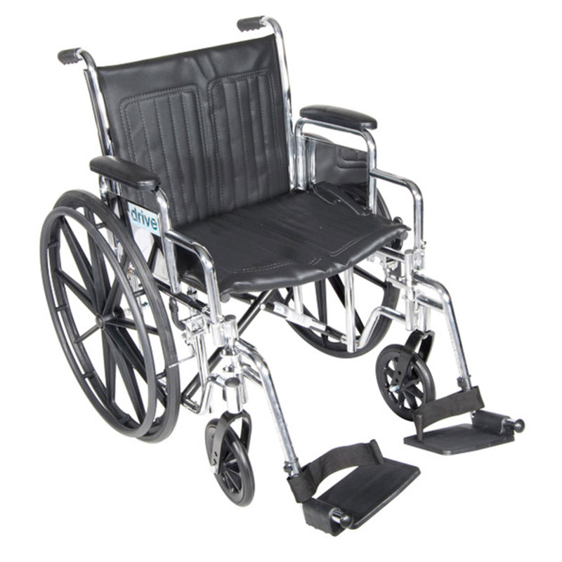 Drive Medical 16 Inch Wheelchair Chrome Sport - CS16DDASF