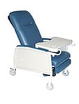 Drive Medical 3 Position Heavy Duty Bariatric Geri Chair Recliner Blue thumbnail