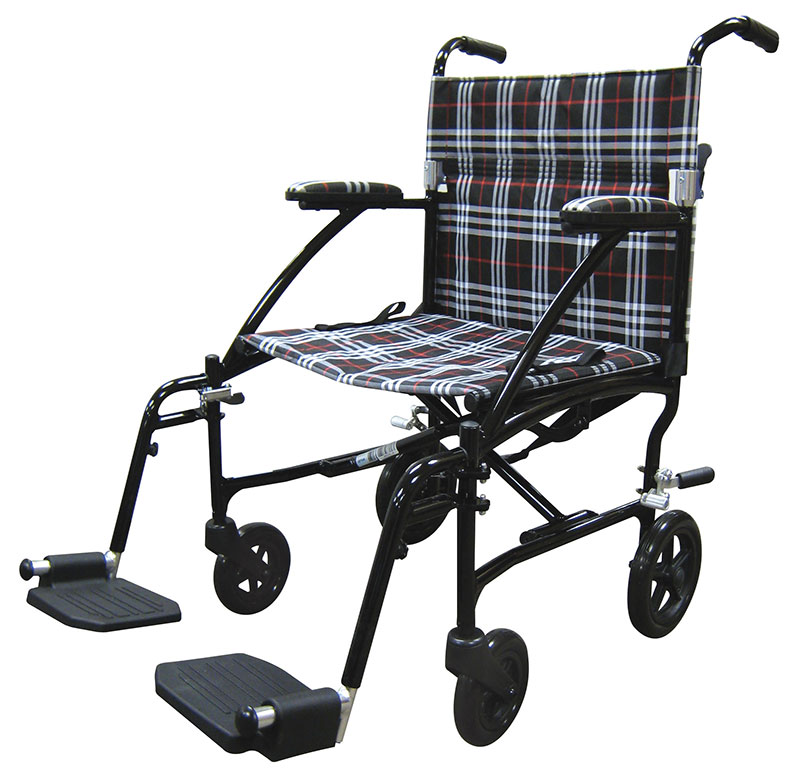 Drive Medical Fly Lite Black Ultra Lightweight Transport Wheelchair