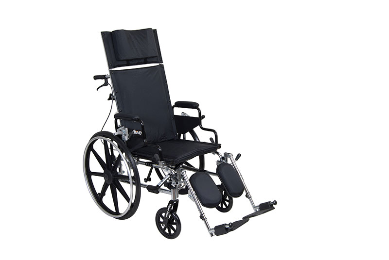 Drive Medical Viper Plus GT 18 Inch Reclining Wheelchair w/Desk Arms