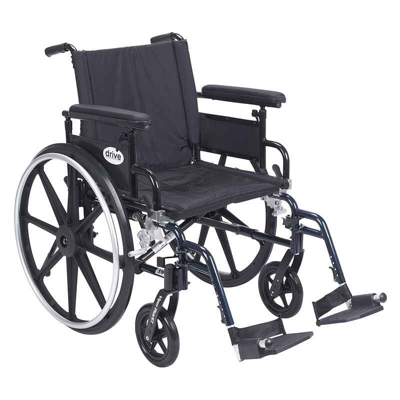 Drive Medical Viper Plus GT Wheelchair With Adj Full Arm & Footrest