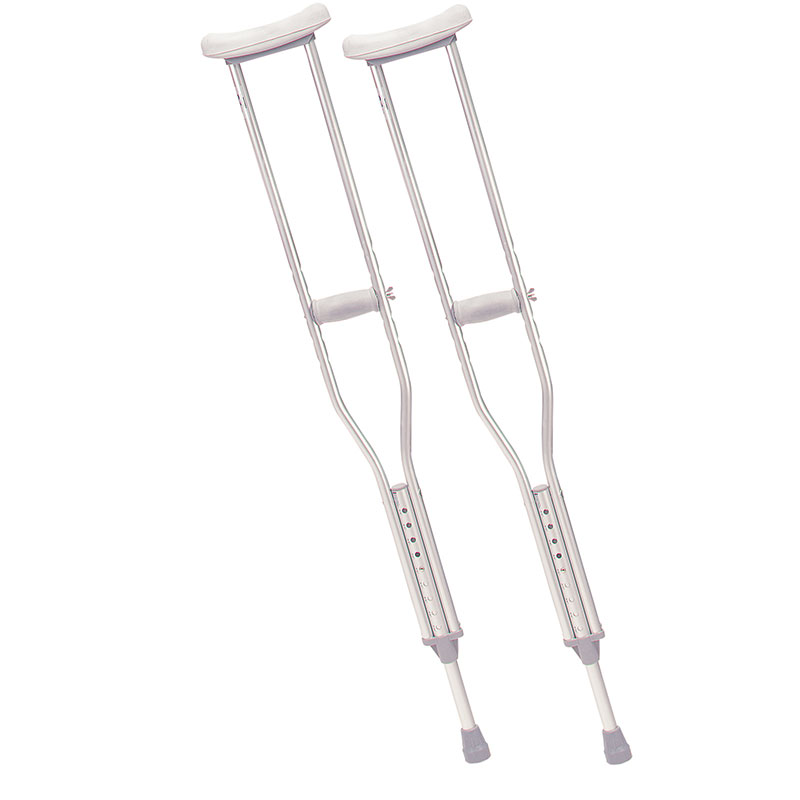 Drive Medical Adult Walking Crutches With Underarm Pad & Handgrip