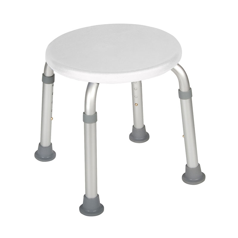 Drive Medical Adjustable Height White Bath Stool