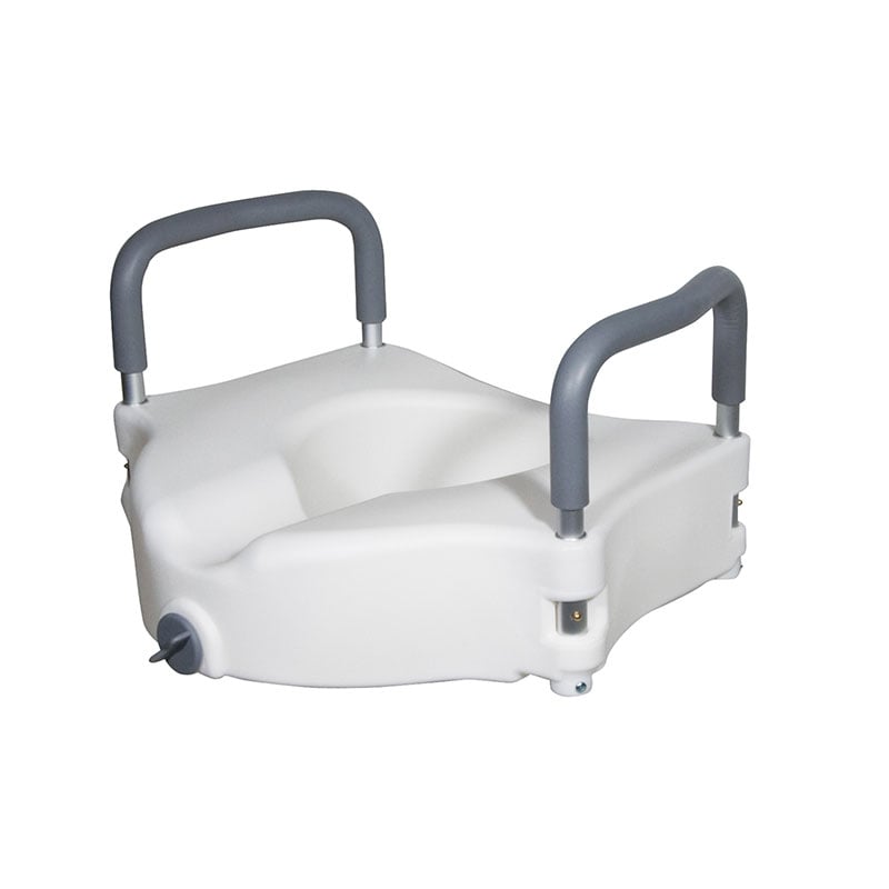Drive Medical Elevated Raised Toilet Seat w/Removable Padded Arms