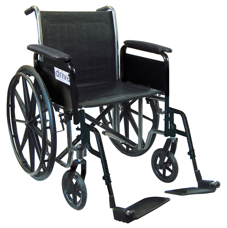 Drive Medical 18 Inch Silver Sport 2 Wheelchair - SSP218FASF