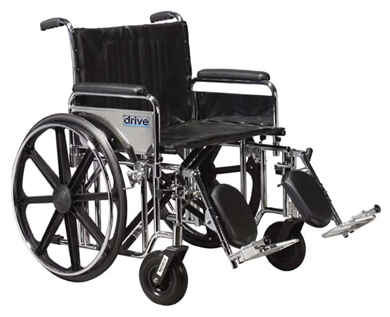 Drive Medical 22 Inch Sentra EC Heavy-Duty Wheelchair - STD22ECDFASF