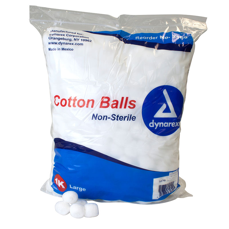 Dynarex Cotton Balls Medium Pack of 2000