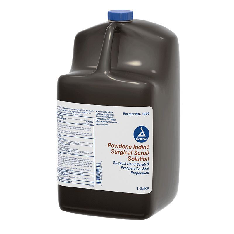 Dynarex Povidone Iodine Scrub Solution 10% USP 1 Gallon