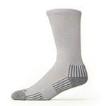 Ecosox Diabetic Bamboo Crew Socks White/Gray XL 3-pack thumbnail