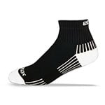 Ecosox Diabetic Bamboo Quarter Socks Black/White LG pair 3-pack thumbnail