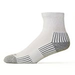 Ecosox Diabetic Bamboo Quarter Socks White/Gray MD 6-pack thumbnail