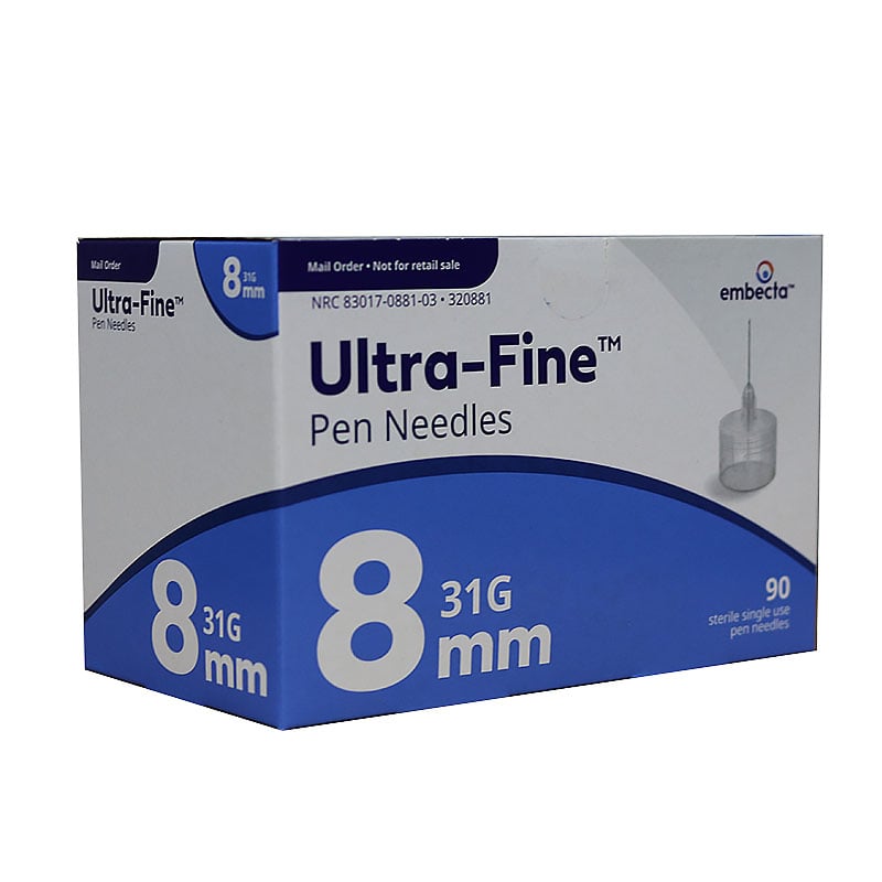 BD Ultra-Fine Short Pen Needles 31g 5/16in 90/bx Case of 12