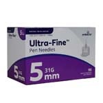 BD Ultra-Fine Mini Pen Needles 3/16 inch 31 Gauge Box of 90 thumbnail