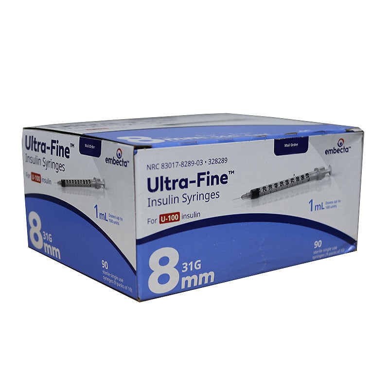 BD Ultra-Fine Syringes Short Needle 31g 1cc 5/16 inch Case of 5