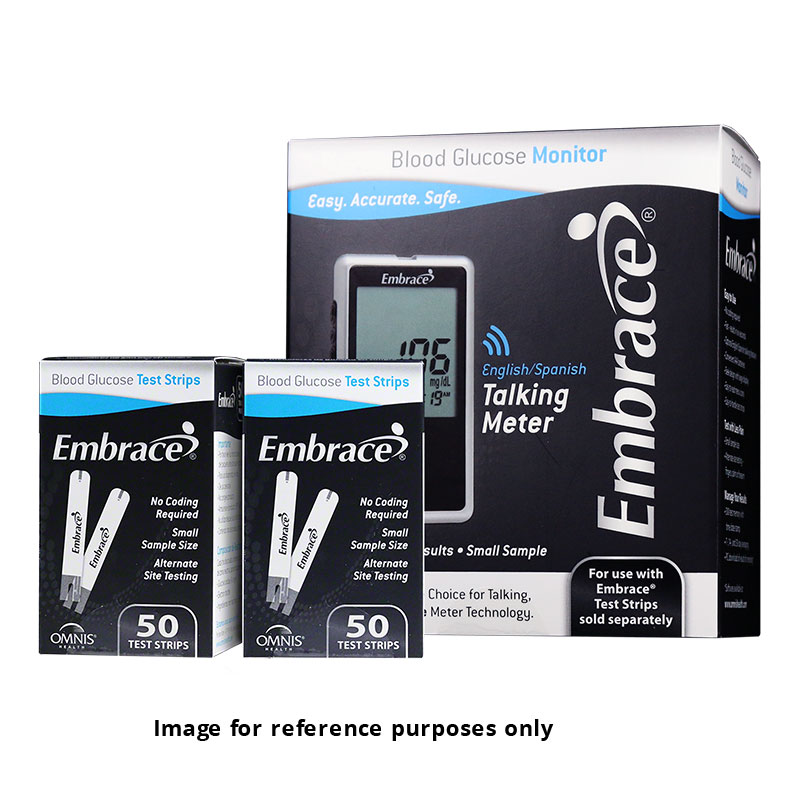 28 Free Embrace Meters with Purchase of 96 Cases of 50ct Test Strips