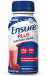 Abbott Ensure Plus Shake Gluten-Free Strawberry 8oz Pack of 24 thumbnail