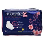 First Quality Incognito by Prevail 3-IN-1 Feminine Pad Regular Ultra Thin Pad Package of 18 thumbnail