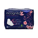 First Quality Incognito by Prevail 3-IN-1 Feminine Pad Super Ultra Thin Pad Package of 16 thumbnail