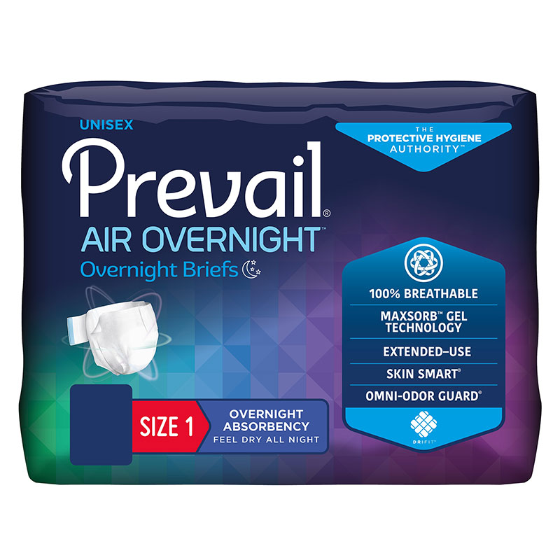 First Quality Prevail Air Overnight Size 1 Medium 26-48 inch Case of 96