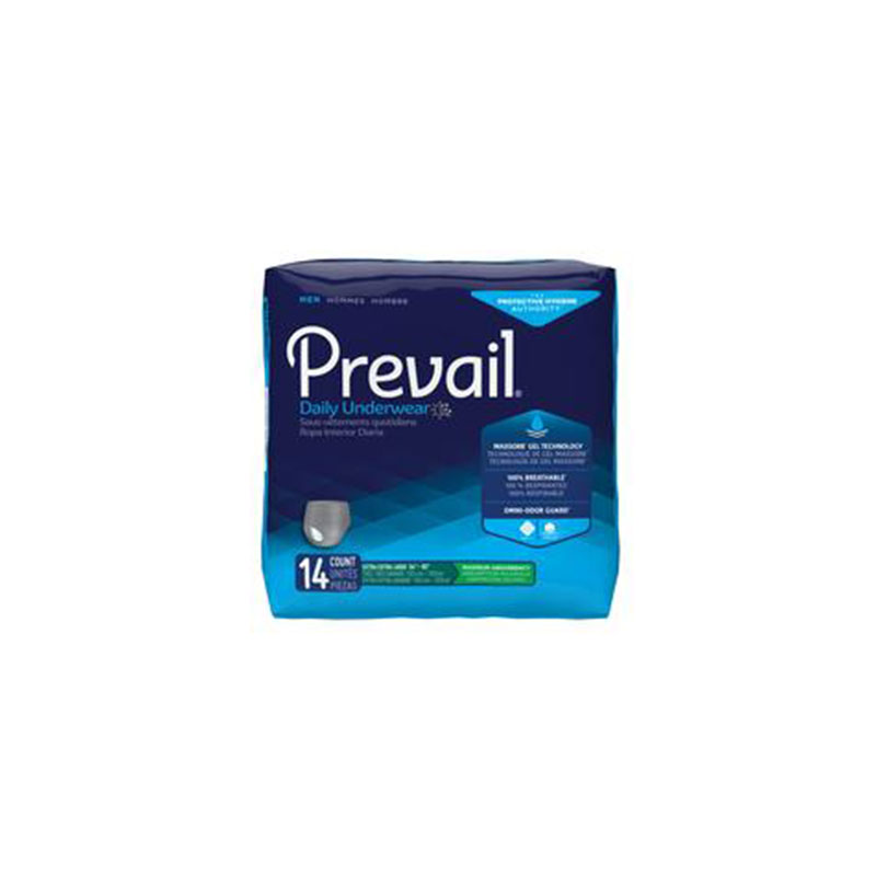 First Quality Prevail Underwear For Men 2X-Large 64-80 inch Maximum Case of  56