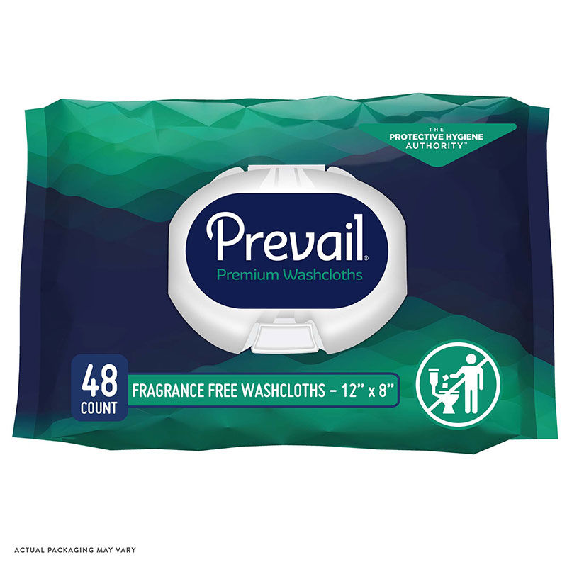 First Quality Prevail Unscented Disposable Adult Washcloth 12x8 inch Case of 576