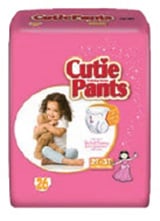 First Quality Cutie Pants Girl 2T-3T White Up to 34lbs CR7008 104/cs