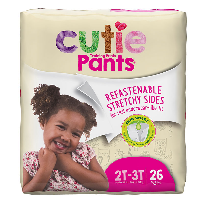 First Quality Cutie Pants Girl 2T-3T White Up to 34lbs CR7008 104/cs