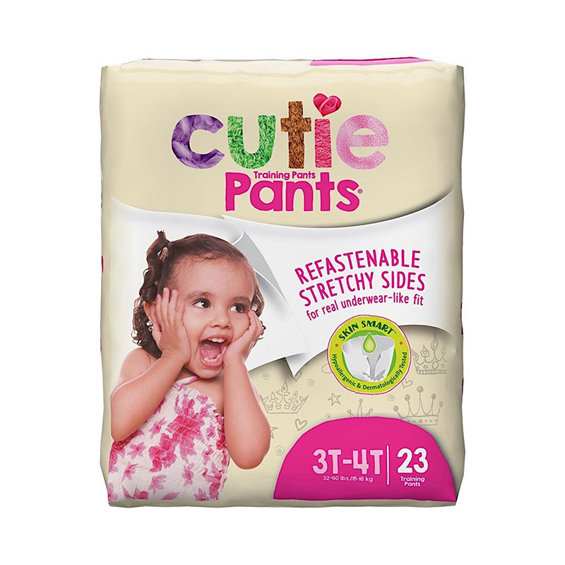 First Quality Cutie Pants Girl 3T-4T White 32-40lbs CR8008 92/cs