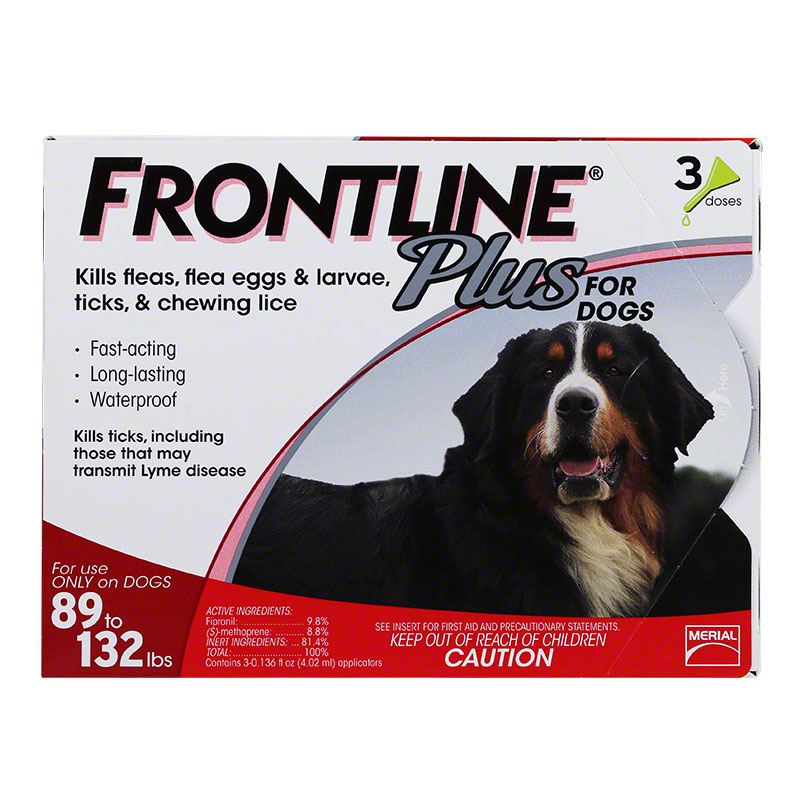 FRONTLINE Plus For Dogs 89132 lbs 3 Doses Pet Care