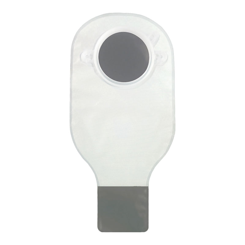 Genairex Securi-T USA 12 inch Drainable Pouch Transparent 1 Curved Tail Closure 2.25 inch Flange Box of 10