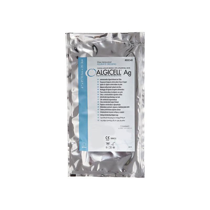 Gentell Algicell Ag Antimicrobial Silver Dressing 4x8 inch Box of 5