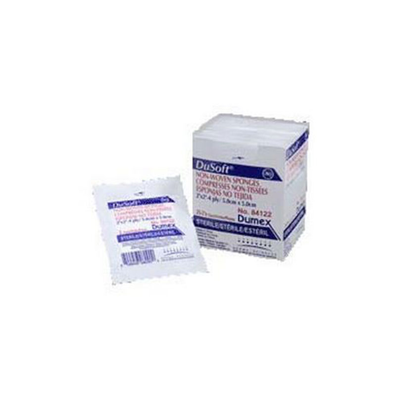 Gentell Dusoft Sterile Non-Woven Sponge 2x2 inch 4-Ply Pack of 25