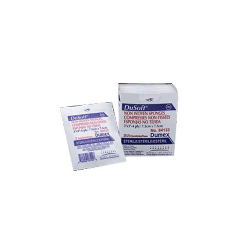 Gentell Dusoft Sterile Non-Woven Sponge 4x4 inch 6-Ply Box of 25