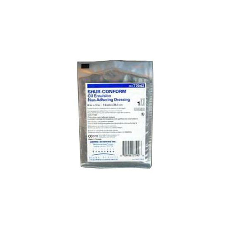 Gentell Shur-Conform Oil Emulsion Impregnated Dressing 3x8 inch Box of 36