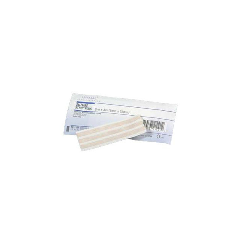 Gentell Suture Strip Plus Flexible Wound Closure Strip 0.125x3 inch Box of 50