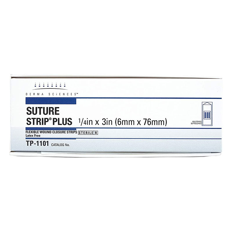 Gentell Suture Strip Plus Flexible Wound Closure Strip 0.25x3 inch Box of 50