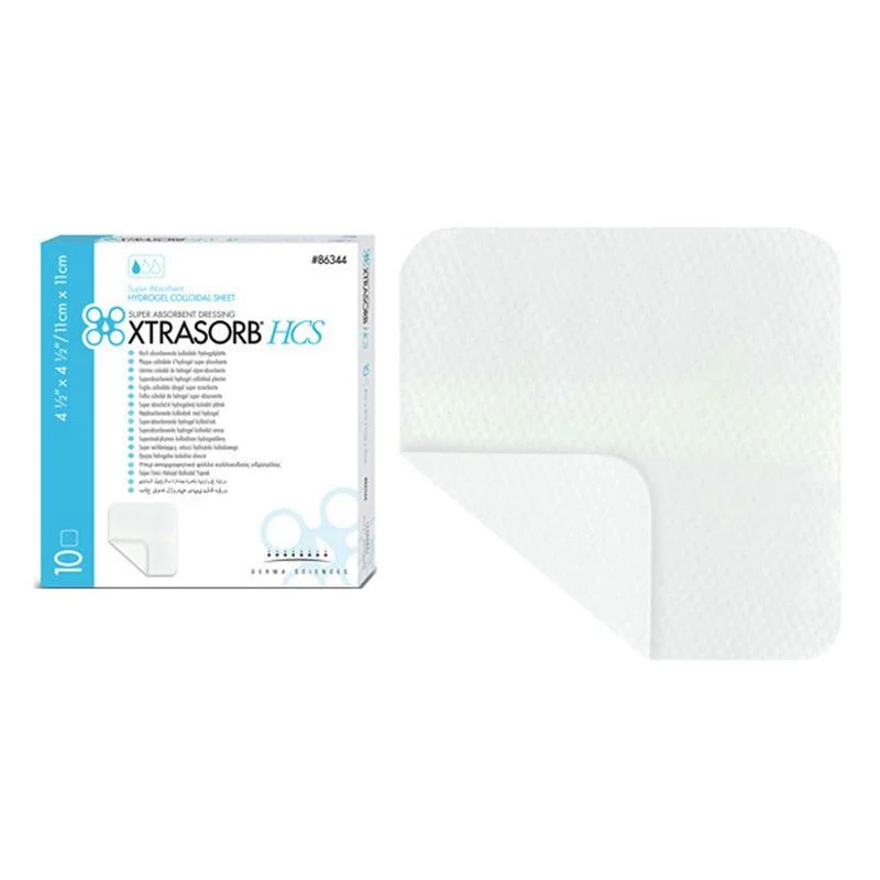 Gentell Xtrasorb Hydrogel Colloidal Sheet Dressing 4.29x4.29 inch Box