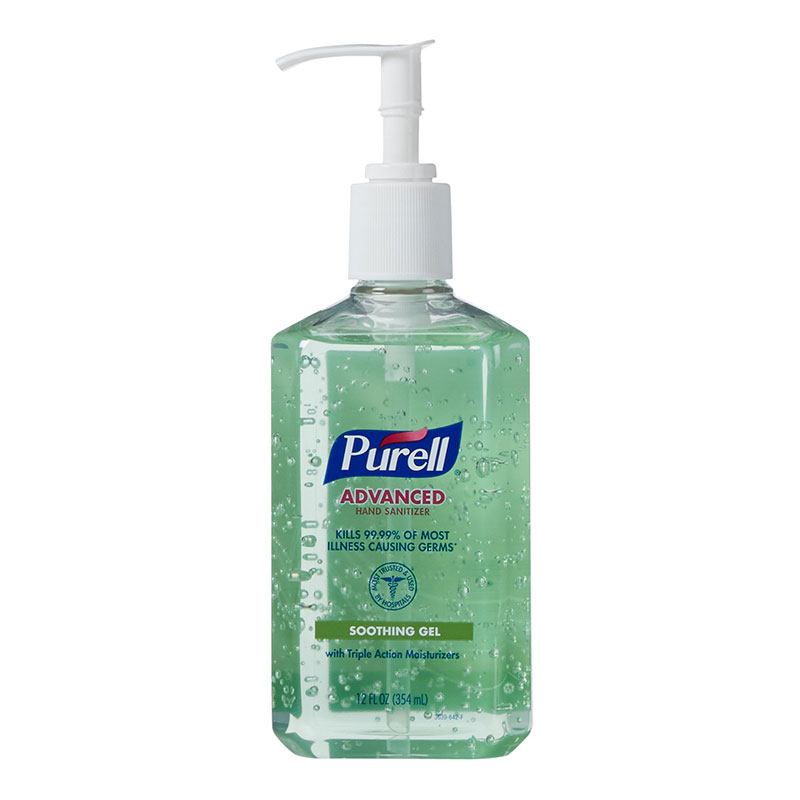 GOJO Purell Advanced Hand Sanitizer Aloe Gel 12 ounce